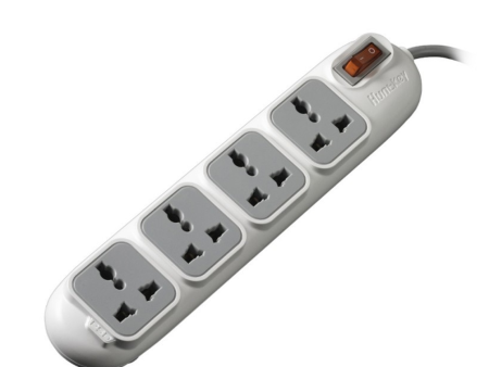 Huntkey 4 Universal Sockets Surge Protection Uk Plug Flame Retardant (2M) SZD401 Online now