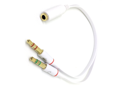 3.5mm Phone Jack (F) To Dual 3.5mm Audio+Mic (M) Y Splitter Cable Online Sale