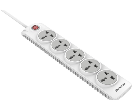 Huntkey 5 Universal Sockets 3M Extension Cord Power Strip SZN501 Online now