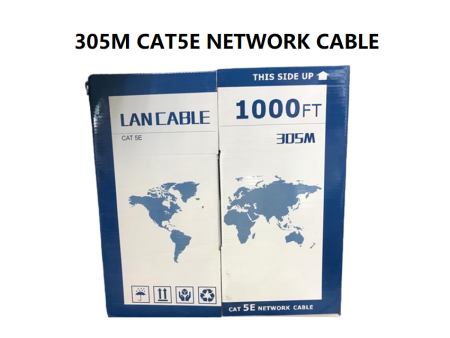 CAT5E RJ45 UTP Solid Ethernet Lan Internet Cable 1000FT 305M Box Network Cable Supply