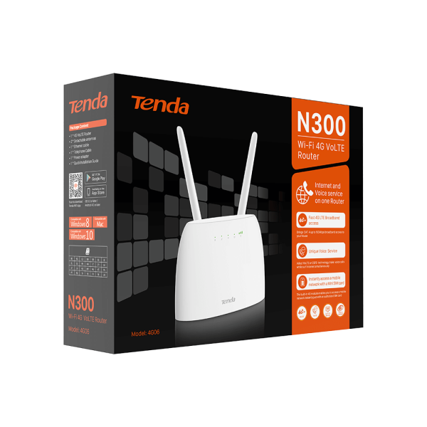 Tenda 4G06 N300 Wi-Fi 4G VoLTE Router Discount