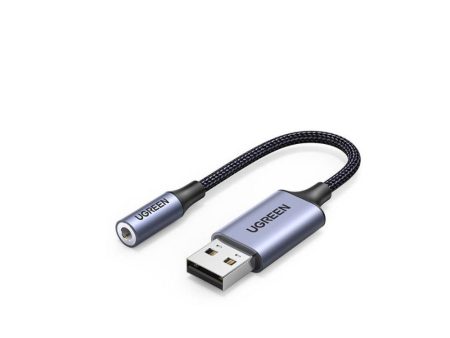 UGREEN USB to 3.5mm Audio Jack USB A 2.0 Sound Card Adapter Mic Audio TRRS Headphone DAC Chip USB Windows MacOS Linux Online now