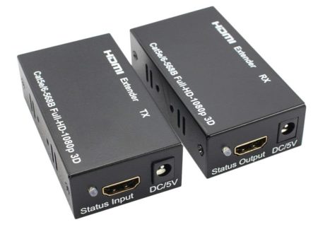 60M HD 1080P HDMI Extender, Ethernet RJ45 1x1 Splitter, HDMI sender and receiver Online Hot Sale