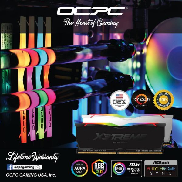 OCPC X3TREME RGB AURA DDR4 3600MHz CL16 Gaming RAM For Sale