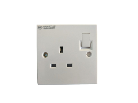 UMS 1213A 13Amp 1 Gang Metal Switch Socket White on Sale