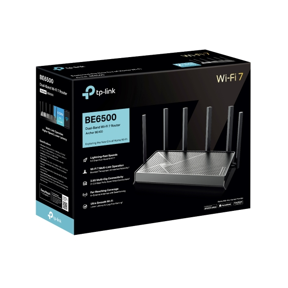 TP-Link Archer BE400 BE6500 Dual-Band Wi-Fi 7 Router Sale