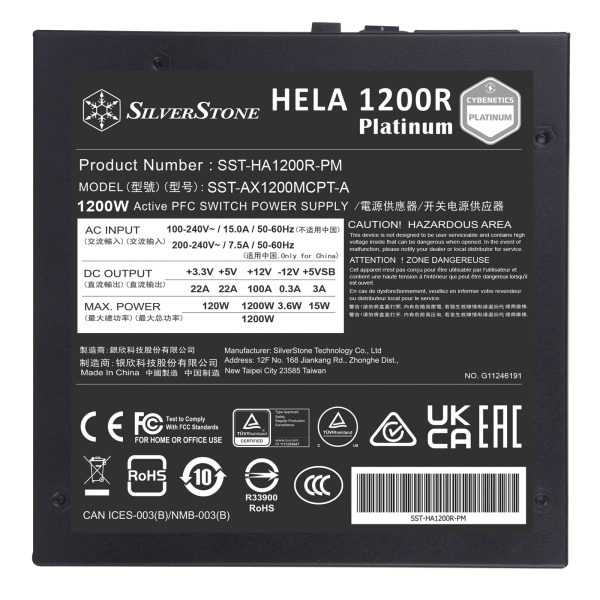 SilverStone HA1200R-PM Cybenetics Platinum 1200W ATX 3.0 & PCIe 5.0 Fully Modular ATX Power Supply Cheap