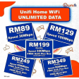 Unifi Home Fibre Unlimited Quota Plan 30Mpbs 100Mpbs 300Mpbs 500Mpbs 800Mpbs on Sale