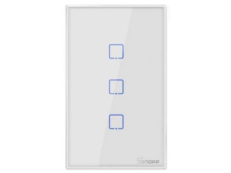 Interruptor WiFi de Pared Sonoff T0 - 3 Canales - Blanco For Sale