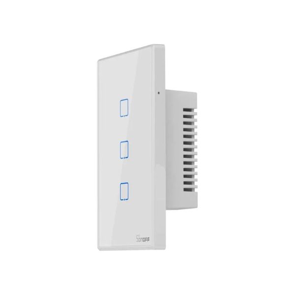 Interruptor De Pared Táctil WiFi Sonoff TX - 3 Canales - Blanco Fashion