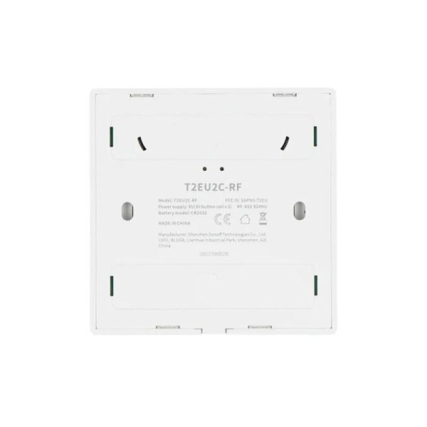 Interruptor De Pared Táctil Sonoff RF 433 MHz - 2 Canales - Blanco Online now