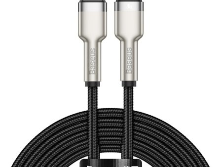 Cable de Carga Rápida Metálico Baseus Tipo-C a Lightning de 2 Metros - 20W - Serie Cafule Premium - Negro For Cheap