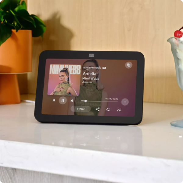 Amazon - Pantalla inteligente Echo Show 8 (3ra generación)  con Alexa - Negro Fashion