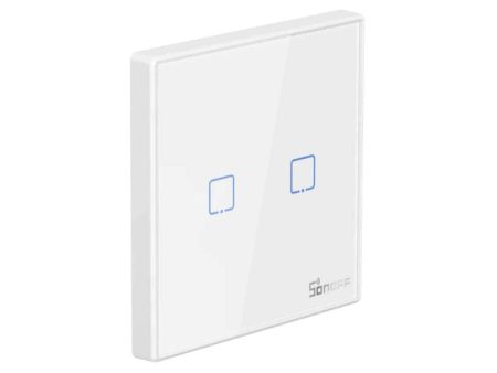 Interruptor De Pared Táctil Sonoff RF 433 MHz - 2 Canales - Blanco Online now