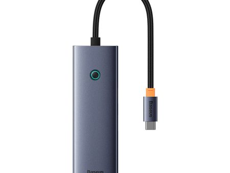 Adaptador HUB 4 en 1 USB-C  a 3 puertos USB 3.0 + Ethernet RJ45 - Baseus UltraJoy Series - Gris espacial Online