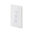 Interruptor De Pared Táctil WiFi Sonoff TX - 3 Canales - Blanco Fashion