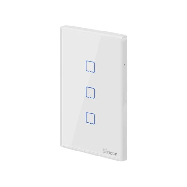 Interruptor De Pared Táctil WiFi Sonoff TX - 3 Canales - Blanco Fashion