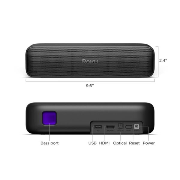 Roku Streambar SE - 2 en 1 - Barra de Sonido con soporte Streaming - Negro For Discount